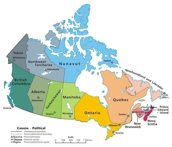 Bản đồ Canada và những điều thú vị về lãnh thổ không phải ai cũng biết