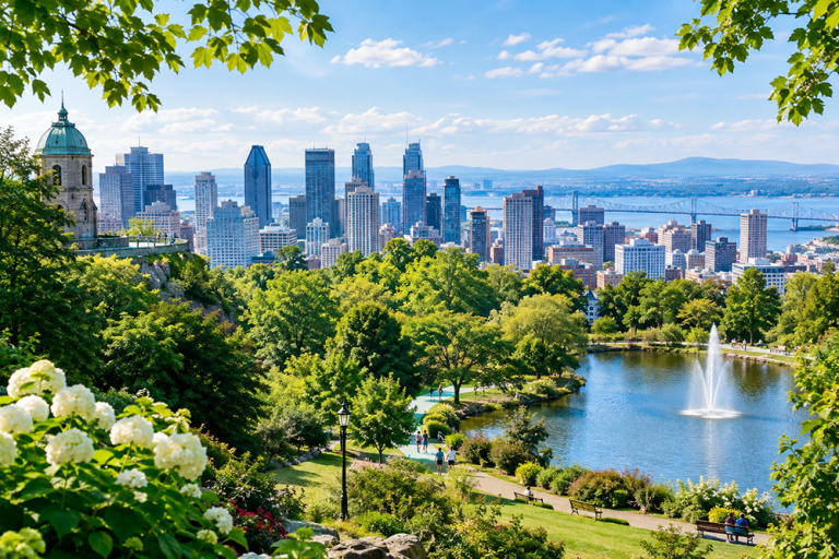 Một Montréal dịu dàng qua những công viên ngập sắc xanh